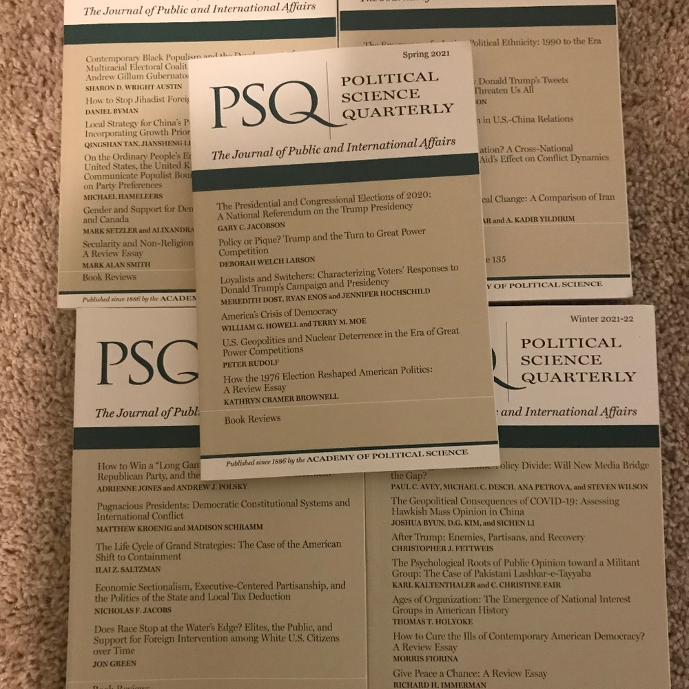 Political science quarterly set of 5